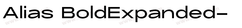 Alias BoldExpanded字体转换